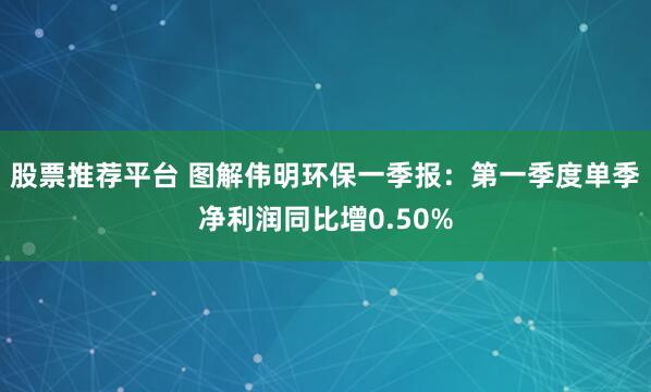 股票推荐平台 图解伟明环保一季报：第一季度单季净利润同比增0.50%