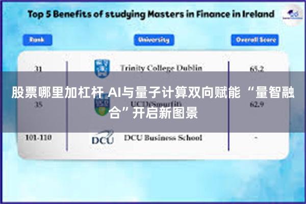 股票哪里加杠杆 AI与量子计算双向赋能 “量智融合”开启新图景