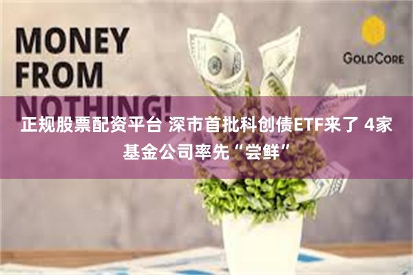 正规股票配资平台 深市首批科创债ETF来了 4家基金公司率先“尝鲜”
